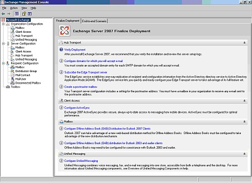 Exchange Server 2007 服务器角色部署